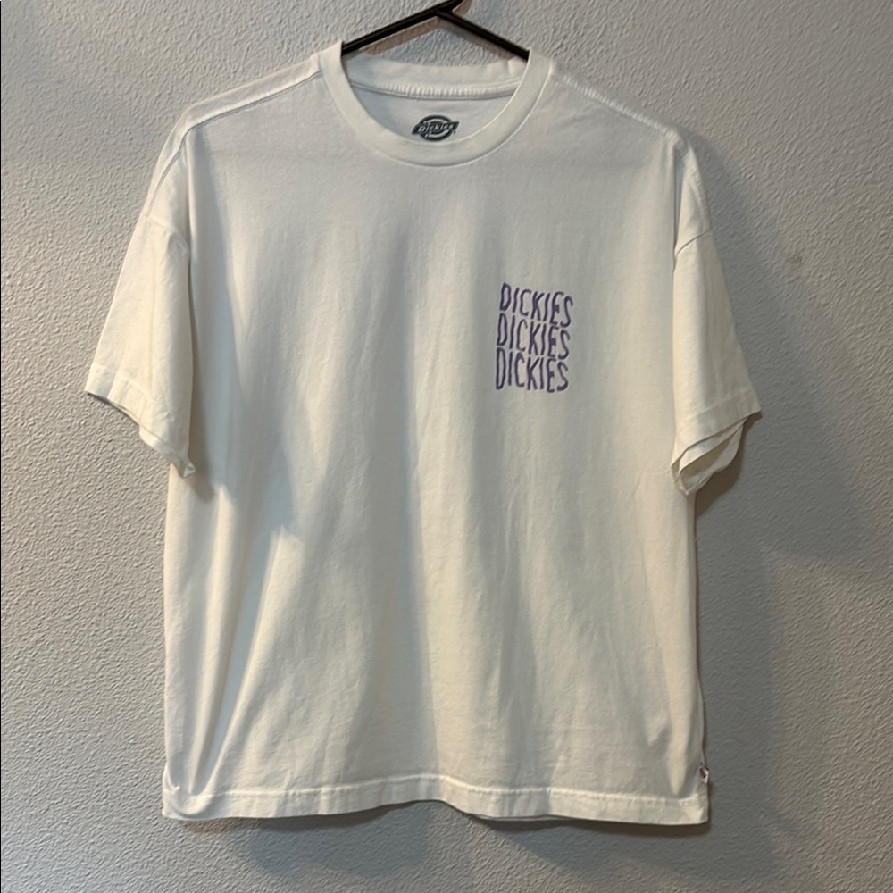 Dickies White Tee with Purple Logo